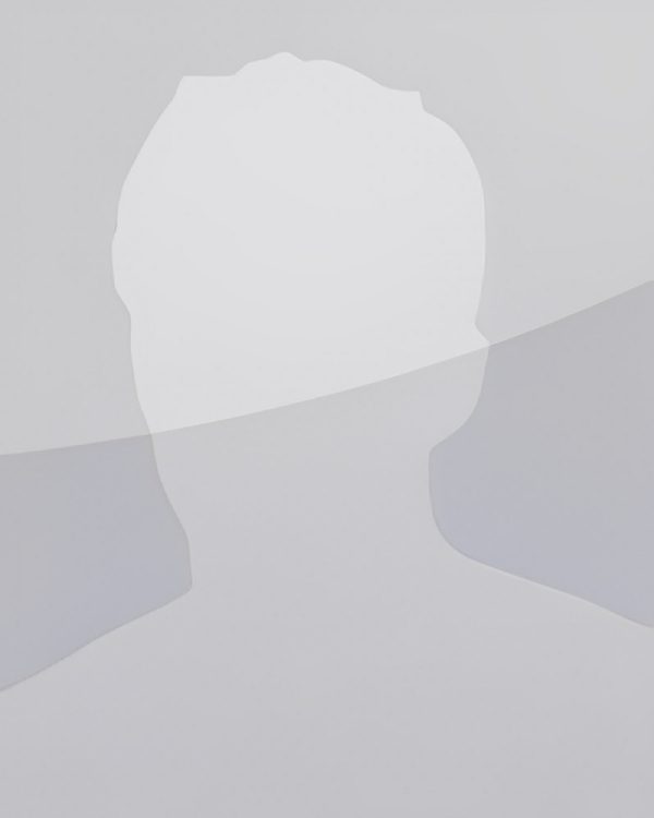Silhouette of a person on gray background.